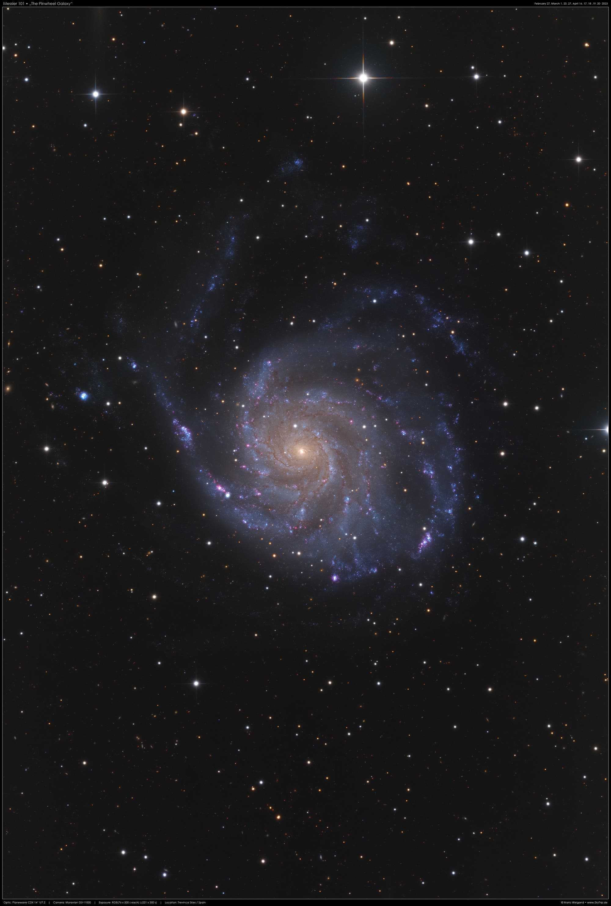 Supernova in Messier 101 (SN 2023ixf) - Spektrum der Wissenschaft